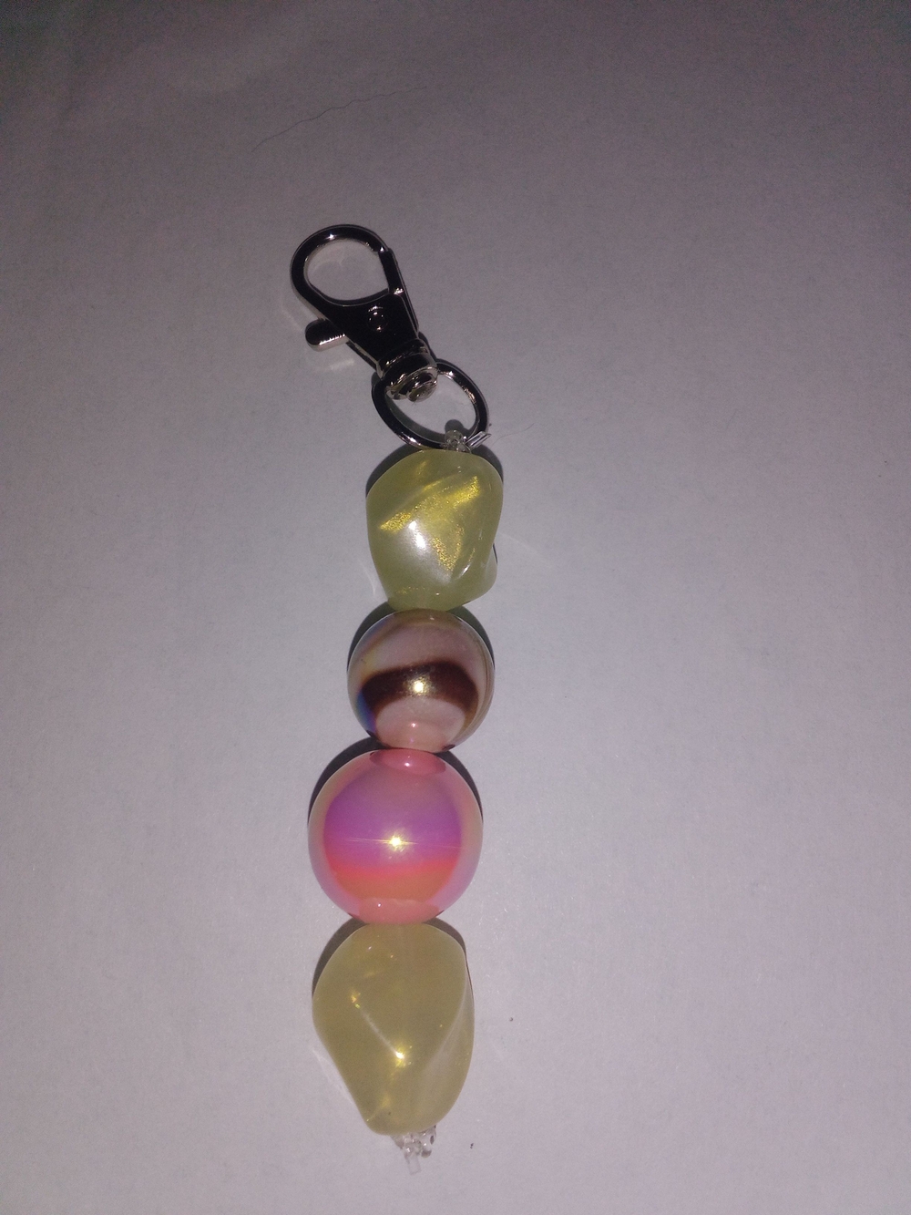 Beaded Shoe Charm in Yellow and Pink